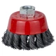 Щітка дротяна чашоподібна Ø65 мм М14x2 сталева кручена для КШМ - зображення 2