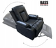 Шкіряне масажне крісло Bass Polska BH 30040 RELAX з функцією сну та вібромасажем 5 програм розкладне чорне - зображення 6