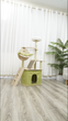 Когтеточка-комплекс для кота (Cat Tree) Volso Y-18 с полочками и домиком устойчивая конструкция 1М - изображение 2