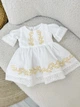 Детский летний комплект Family Tradition муслин с вышивкой и кружевом 68 см белый Алиса - изображение 2