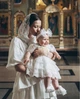 Дитяче мереживне плаття + пов'язка на голову Family Tradition сатин з мереживом 74 см біле Ніка - зображення 2