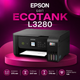 Цветное струйное МФУ Epson EcoTank L3280 с системой непрерывной подачи чернил, Wi-Fi, USB, дисплеем, печатью, копированием, сканированием, поддержкой Epson Connect, Smart Panel и iPrint - изображение 2