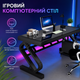 Игровой компьютерный стол Esonstyle AND-1921 с закаленной стеклянной столешницей, прочным металлическим каркасом, эргономичной конструкцией для работы, учебы, домашнего офиса и современного интерьера - изображение 2