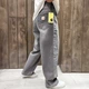 Чоловічі широкі джинси Carhartt темно-сірі з потертостями, вільний крій, Y2K стиль 33 (1027-780) - изображение 4