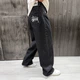 Чоловічі широкі чорні джинси Stussy з фірмовим вишитим логотипом на кишені, вільний крій, оверсайз, Y2K стиль, Туреччина 36 (1027-001) - изображение 4