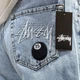 Чоловічі широкі джинси Stussy світло-голубі, оверсайз, вуличний Y2K стиль, скейтерські, преміальна якість 31 (1027-638) - изображение 8