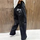 Чоловічі широкі джинси Stussy чорні, оверсайз, вільна посадка, вуличний Y2K стиль, преміальна якість, вишивка Stussy ball 8 27 (1027-642) - изображение 4