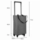 Сумка господарська на колесах Shopping Bag 32 х 15 х 40 см (R32864) Сірий - зображення 10