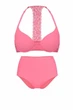 Комплект белья: бюстгальтер push-up и трусики-шортики Victoria's Secret 80A/M Розовый (151355) - изображение 1