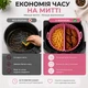 Кругла силіконова форма для аерогриля / духовки / мультипечі Waves багаторазова формочка з роздільником для випічки / м'яса / риби / овочів, 21 см (для 5.7 - 7.6 л), рожева (136652055) - зображення 3