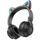 Накладные беспроводные наушники Borofone BO18 Cat ear Bluetooth 5.0 пластик черные - изображение 1