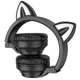 Накладные беспроводные наушники Borofone BO18 Cat ear Bluetooth 5.0 пластик черные - изображение 2