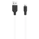 Дата кабель Hoco X21 Plus 2 м USB to Lightning силіконовий чорний/білий - зображення 2