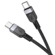 Кабель Hoco X109 Energy Type-C — Type-C 60W 3 м силіконовий чорний - зображення 4