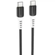 Дата кабель Hoco X82 Type-C to Type-C 60W TPЕ + силікон 1м чорний - зображення 1