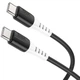 Дата кабель Hoco X82 Type-C to Type-C 60W TPЕ + силікон 1м чорний - зображення 2