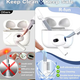 Чехол силиконовый для наушников AirPods 4 белый противоударный с карабином для защиты и удобства использования - изображение 6