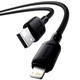 Кабель Baseus Silky Series USB Lightning 2.4A для швидкого заряджання та передавання даних 1 м чорний - зображення 5