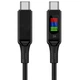Зарядный кабель Acefast C7-03 Type-C to Type-C 100W 1.2 м черный PC + нейлон - изображение 1