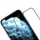 Защитное стекло Tempered 5D для iPhone 12 и 12 Pro черное прочная защита экрана от ударов и царапин - изображение 4