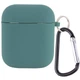 Силиконовый чехол для AirPods 1/2 ударопрочный микрофибра зеленый Pine Green - изображение 1