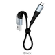 Кабель Hoco X38 Micro USB для заряджання та передавання даних міцний обплетений 1 м чорний 2.4А - зображення 3