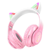 Наушники Bluetooth Hoco W42 Cat Ears розовые для детей и подростков с микрофоном и светящимися ушками - изображение 1