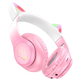 Наушники Bluetooth Hoco W42 Cat Ears розовые для детей и подростков с микрофоном и светящимися ушками - изображение 3