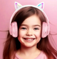 Наушники Bluetooth Hoco W42 Cat Ears розовые для детей и подростков с микрофоном и светящимися ушками - изображение 8