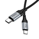 Кабель Hoco X102 Fresh Type-C для зарядки и передачи данных 60W черный 1м с текстильной оплеткой 3А - изображение 5