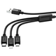 Кабель Hoco X74 3 в 1 для заряджання смартфонів і планшетів Lightning Micro USB Type C чорний - зображення 9