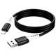 Кабель Hoco X82 iP USB-A to Lightning для заряджання та передавання даних чорний 2 4 A 1 м силіконовий - зображення 3