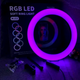Кільцева RGB-лампа MJ33 33 см чорна для фото- та відеознімання з пультом керування - зображення 6