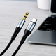 Кабель Hoco UPA22 Lightning для подключения iPhone iPad к наушникам и колонкам 1 метр черный силиконовый аудио кабель - изображение 8