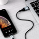 Кабель Hoco UPA22 Lightning для подключения iPhone iPad к наушникам и колонкам 1 метр черный силиконовый аудио кабель - изображение 10