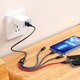 Кабель Hoco X76 4 в 1 для зарядки устройств с Lightning Type-C Micro USB черный 2А 1м - изображение 5