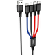 Кабель Hoco X76 4 в 1 для зарядки устройств с Lightning Type-C Micro USB черный 2А 1м - изображение 9