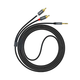 Кабель Hoco UPA10 RCA 3.5 mm аудіокабель для під'єднання музики з позолоченими конекторами сірий - зображення 1