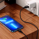 Кабель Hoco X90 силиконовый для зарядки и передачи данных устройств Apple с разъемом Lightning черный 1 м 2 4 А - изображение 7