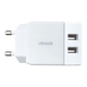Сетевое зарядное устройство USAMS CC090 T24 2.1A двойное USB для быстрой зарядки смартфонов и планшетов белое - изображение 3