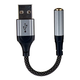 Адаптер Hoco LS36 зовнішня звукова карта USB 3.5 для комп'ютера та ноутбука якісне аудіо відтворення й запис - зображення 1