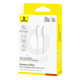 Кабель Baseus Silky Series Type-C Lightning для швидкого заряджання 20W і передавання даних 1 м білий - зображення 2