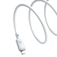 Кабель Baseus Silky Series Type-C Lightning для швидкого заряджання 20W і передавання даних 1 м білий - зображення 5