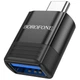 Перехідник Borofone BV18 Type-C male to USB female 3.0 (Black) (258065) - зображення 1