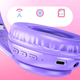 Наушники Bluetooth Hoco W42 Cat Ears для детей и подростков фиолетовые с микрофоном и светящимися ушками - изображение 5
