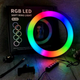 Кільцева RGB лампа 26 см MJ26 чорна для створення світла та освітлення в фото та відеозніманні - зображення 2
