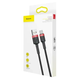 Кабель Baseus USB Type-C для заряджання та передавання даних 3 A 1 м чорний і червоний - зображення 6