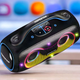 Портативная Bluetooth колонка Hopestar Party 168 черная для вечеринок и активного отдыха с мощным звуком 400 Вт RGB подсветкой - изображение 6