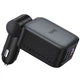 Автомобільний зарядний пристрій HOCO Z67A Triunfar PD45W+QC3.0 total 60W with retractable cables (1USB-A/2C/1L) (Metal gray) (257376) - зображення 4