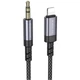 Аудио кабель Aux Borofone BL24 Graceful (Lightning to AUX 3.5mm) (1m) (Metal grey) (258067) - изображение 1